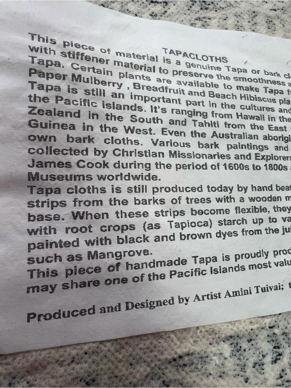 Vintage TORTOISE Artist Signed Tapa Cloth Hawaiian Tiki Wall Art Home Decor